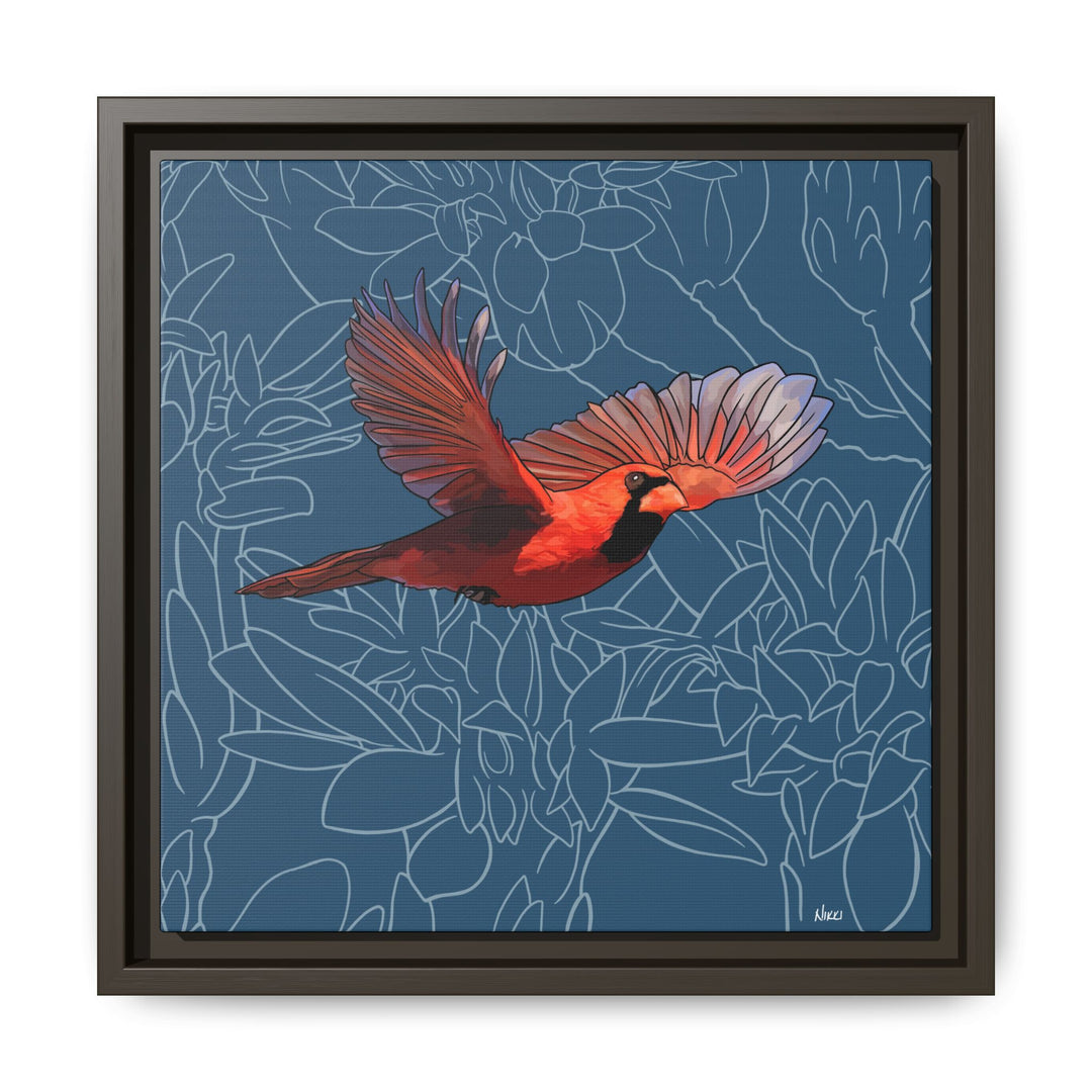 Northern Cardinal: Kentucky State Bird — Framed Canvas Print
