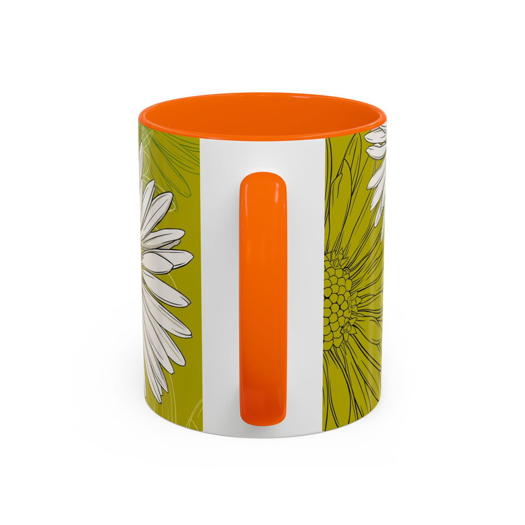 Daisy Ceramic Coffee Mug — April Birth Month Flower