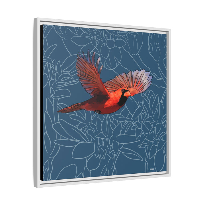 Northern Cardinal: Kentucky State Bird — Framed Canvas Print