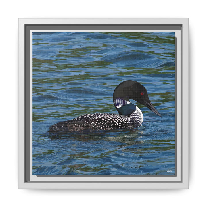 Common Loon: Minnesota State Bird — Framed Canvas Print Wall Art