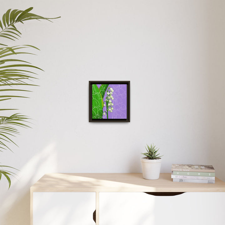 Lily of the Valley: May Birth Month Flower — Framed Canvas Print Wall Art