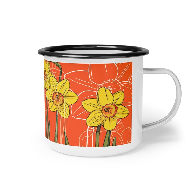 Daffodil Enamel Camp Mug — March Birth Month Flower