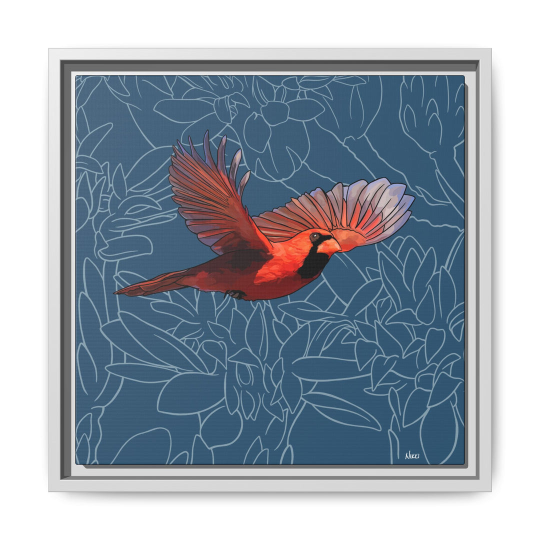 Northern Cardinal: Kentucky State Bird — Framed Canvas Print