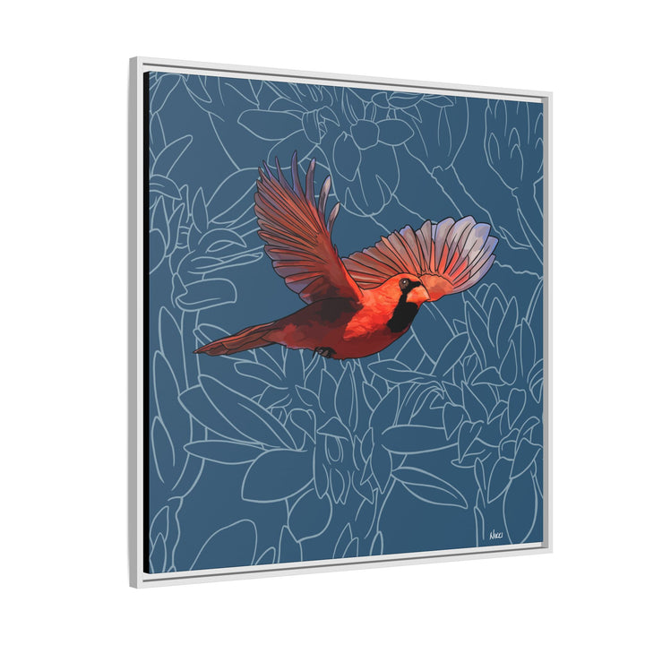 Northern Cardinal: Kentucky State Bird — Framed Canvas Print