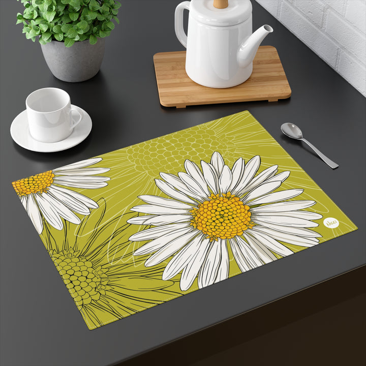 Daisy Cotton Twill Placemat – April Birth Month Flower
