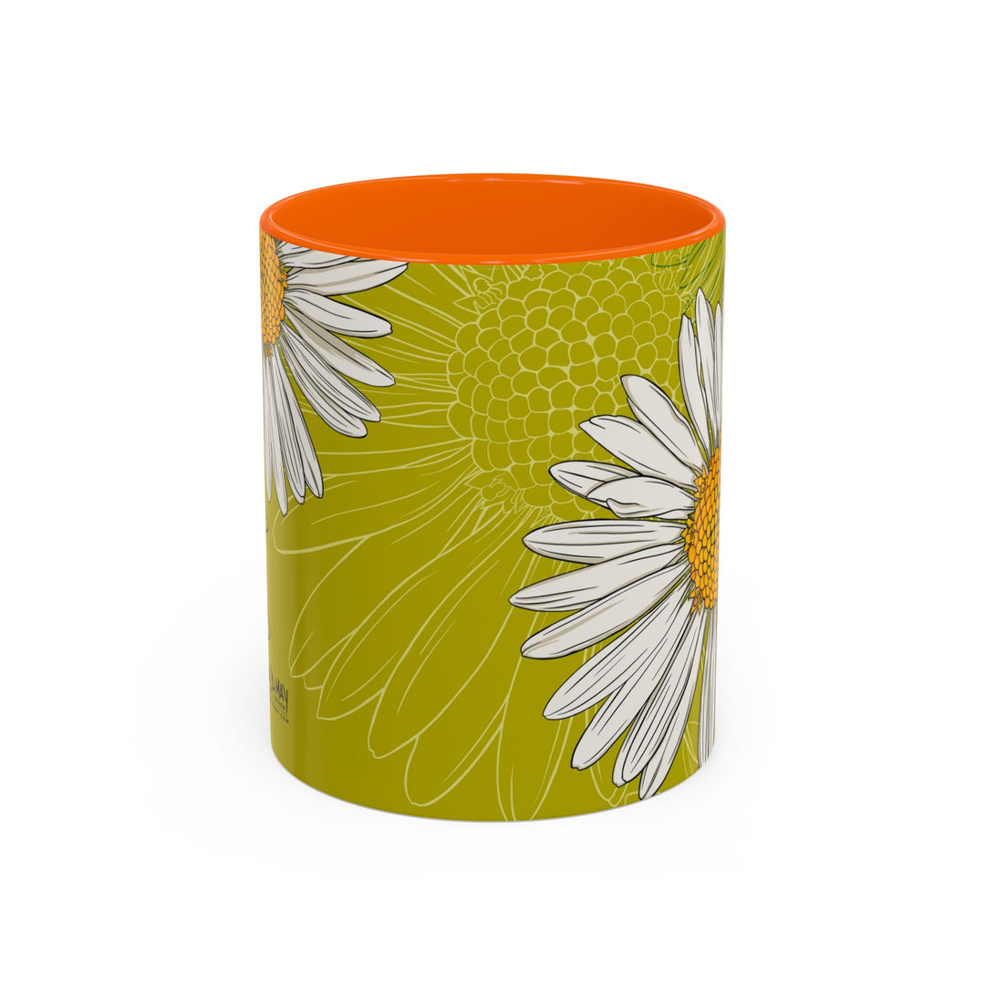 Daisy Ceramic Coffee Mug — April Birth Month Flower