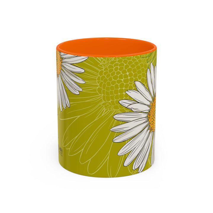 Daisy Ceramic Coffee Mug — April Birth Month Flower