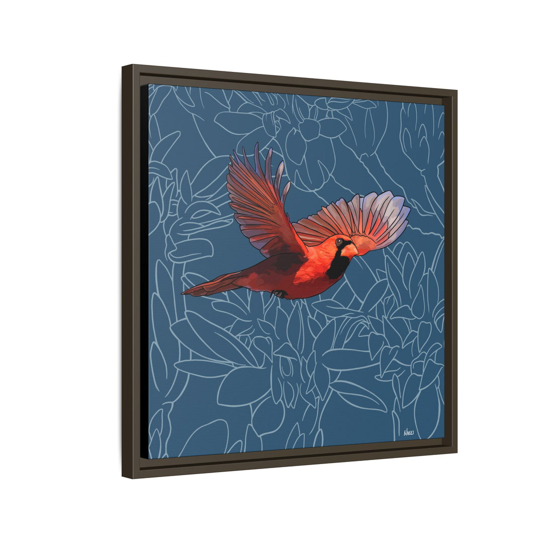 Northern Cardinal: Kentucky State Bird — Framed Canvas Print