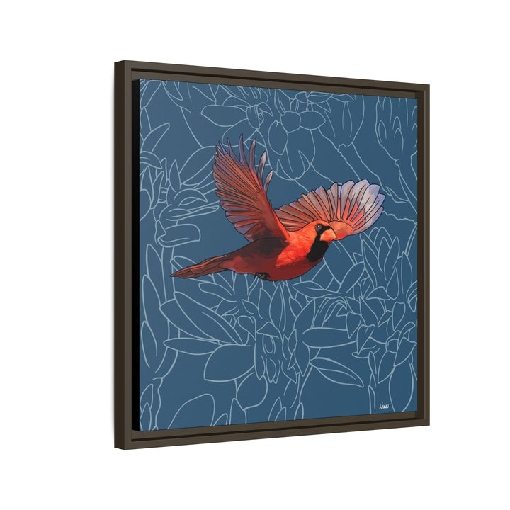 Northern Cardinal: Kentucky State Bird — Framed Canvas Print