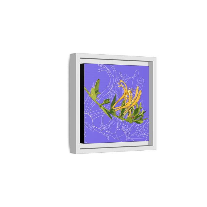 Honeysuckle: June Birth Month Flower — Framed Canvas Print Wall Art