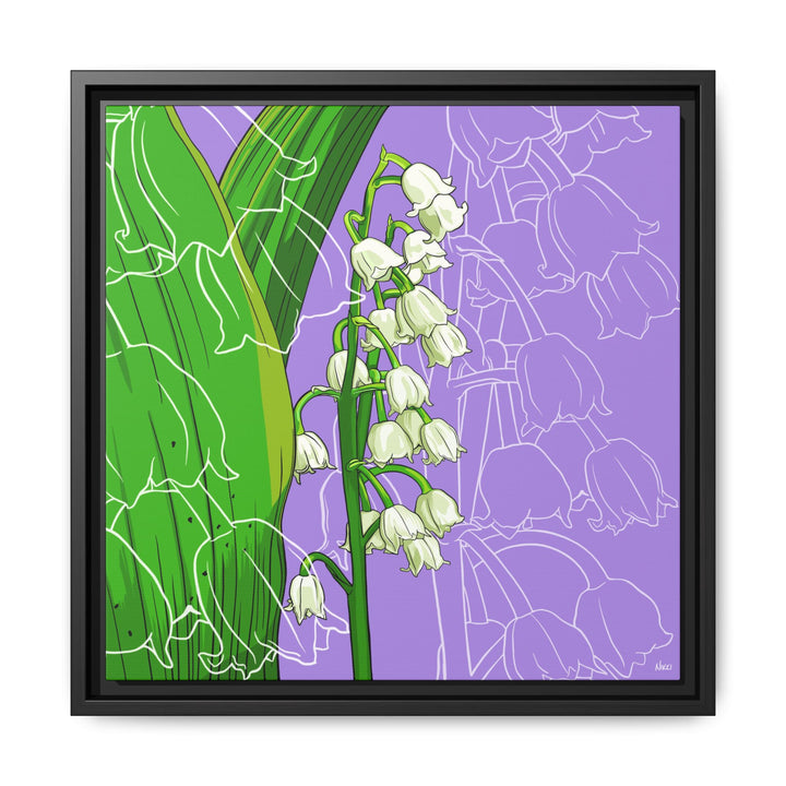 Lily of the Valley: May Birth Month Flower — Framed Canvas Print Wall Art