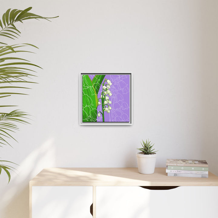 Lily of the Valley: May Birth Month Flower — Framed Canvas Print Wall Art