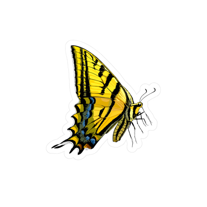 Two-tailed Swallowtail Butterfly Kiss-Cut Vinyl Sticker — Waterproof Decorative Decal for Laptops, Water Bottles & Windows