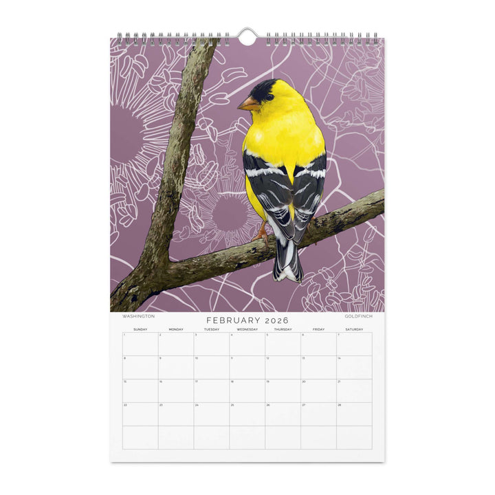 2026 State Bird Wall Calendar