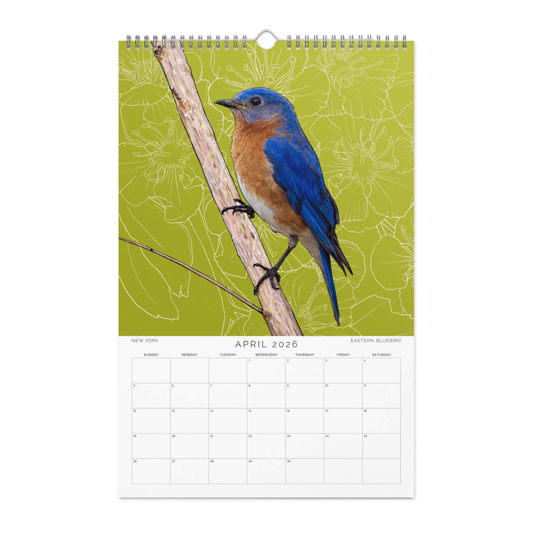 2026 State Bird Wall Calendar