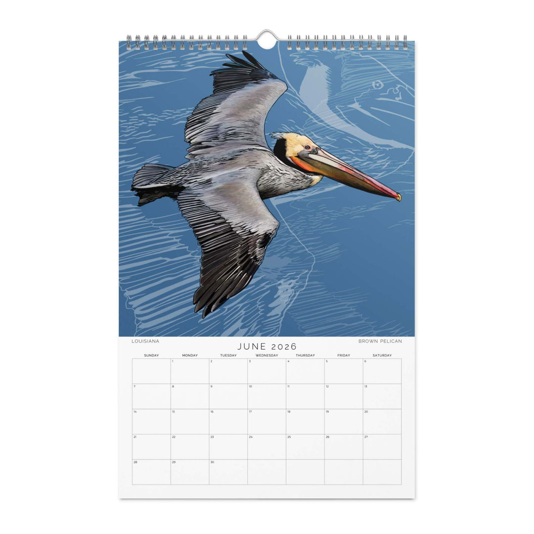 2026 State Bird Wall Calendar