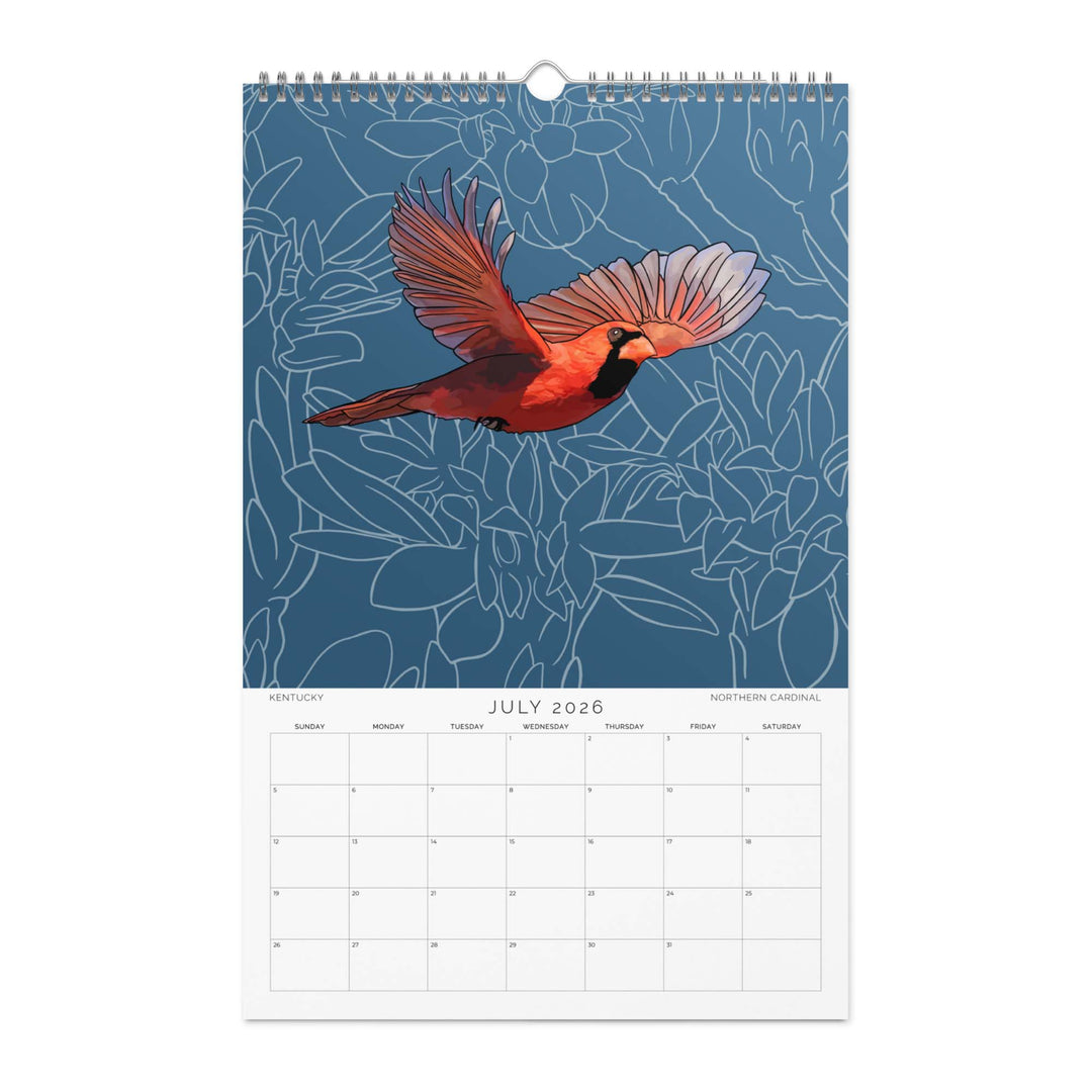 2026 State Bird Wall Calendar