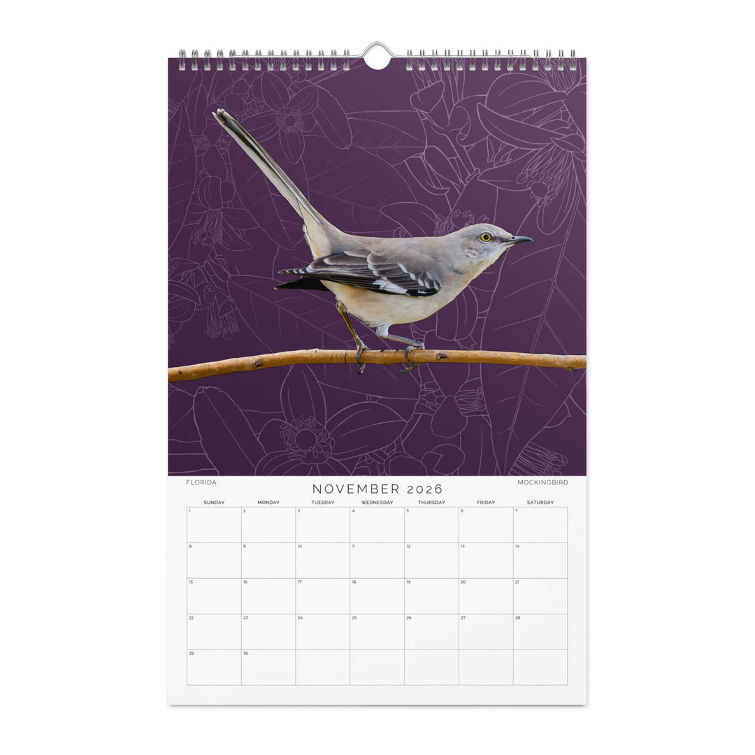 2026 State Bird Wall Calendar