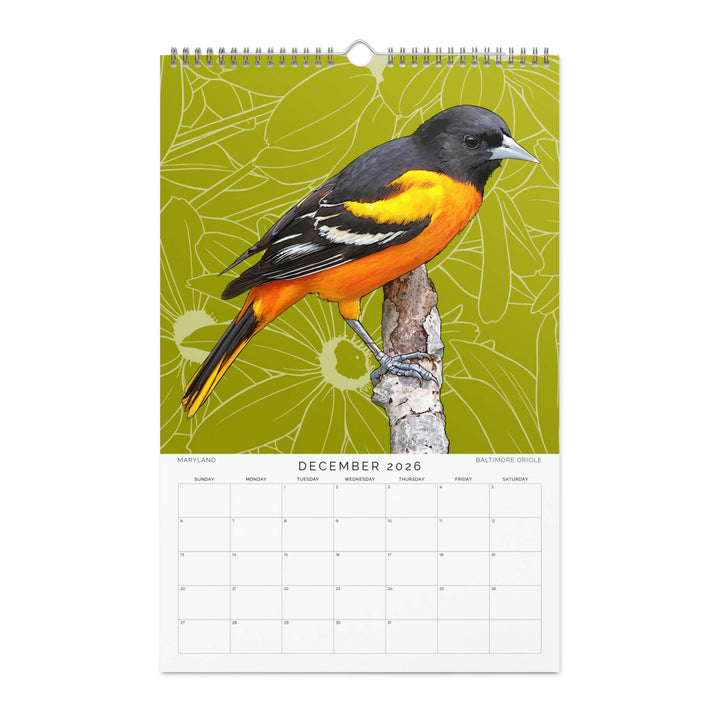 2026 State Bird Wall Calendar