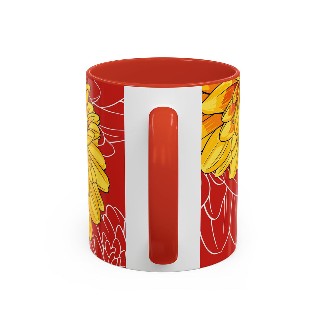 Chrysanthemum Ceramic Coffee Mug – November Birth Month Flower
