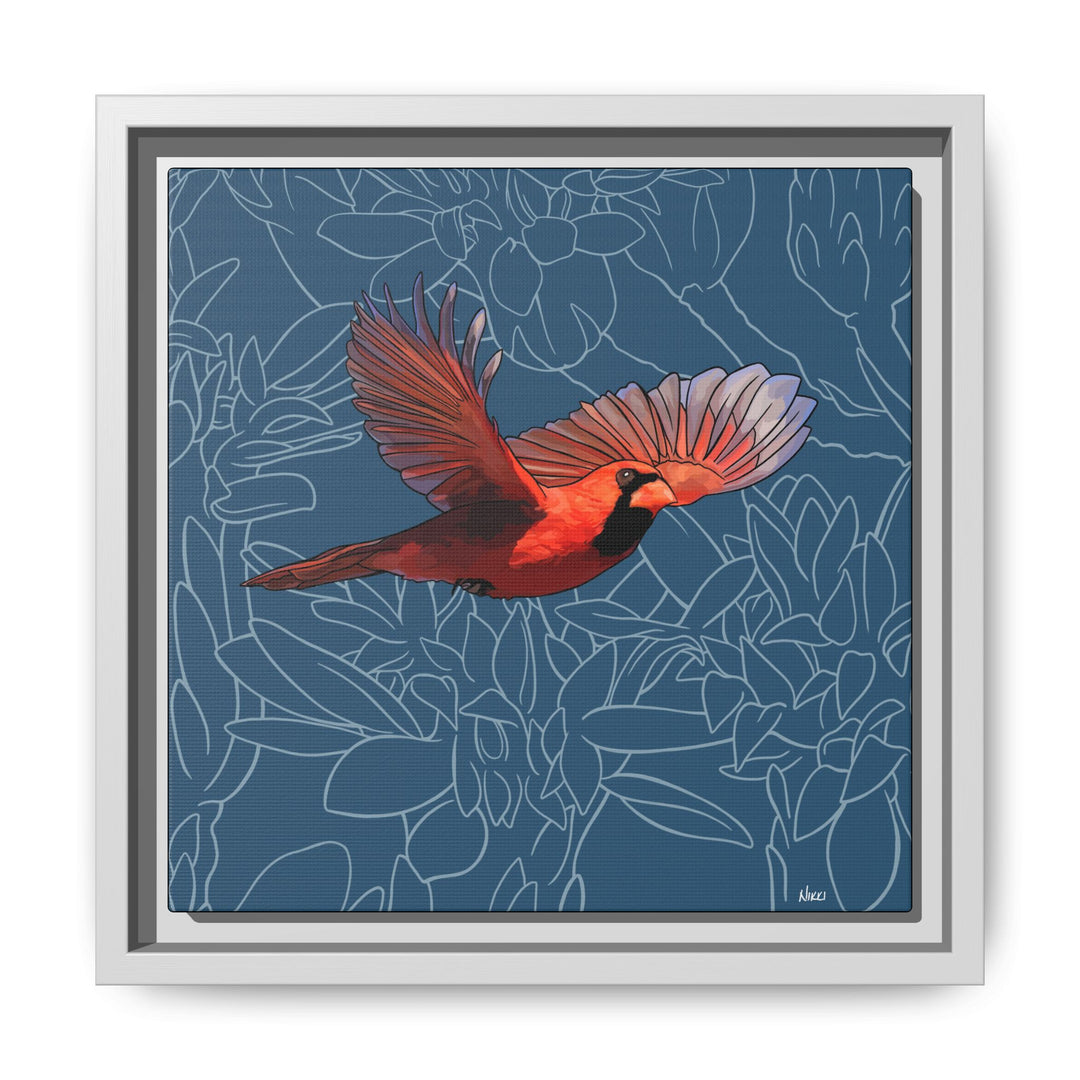 Northern Cardinal: Kentucky State Bird — Framed Canvas Print