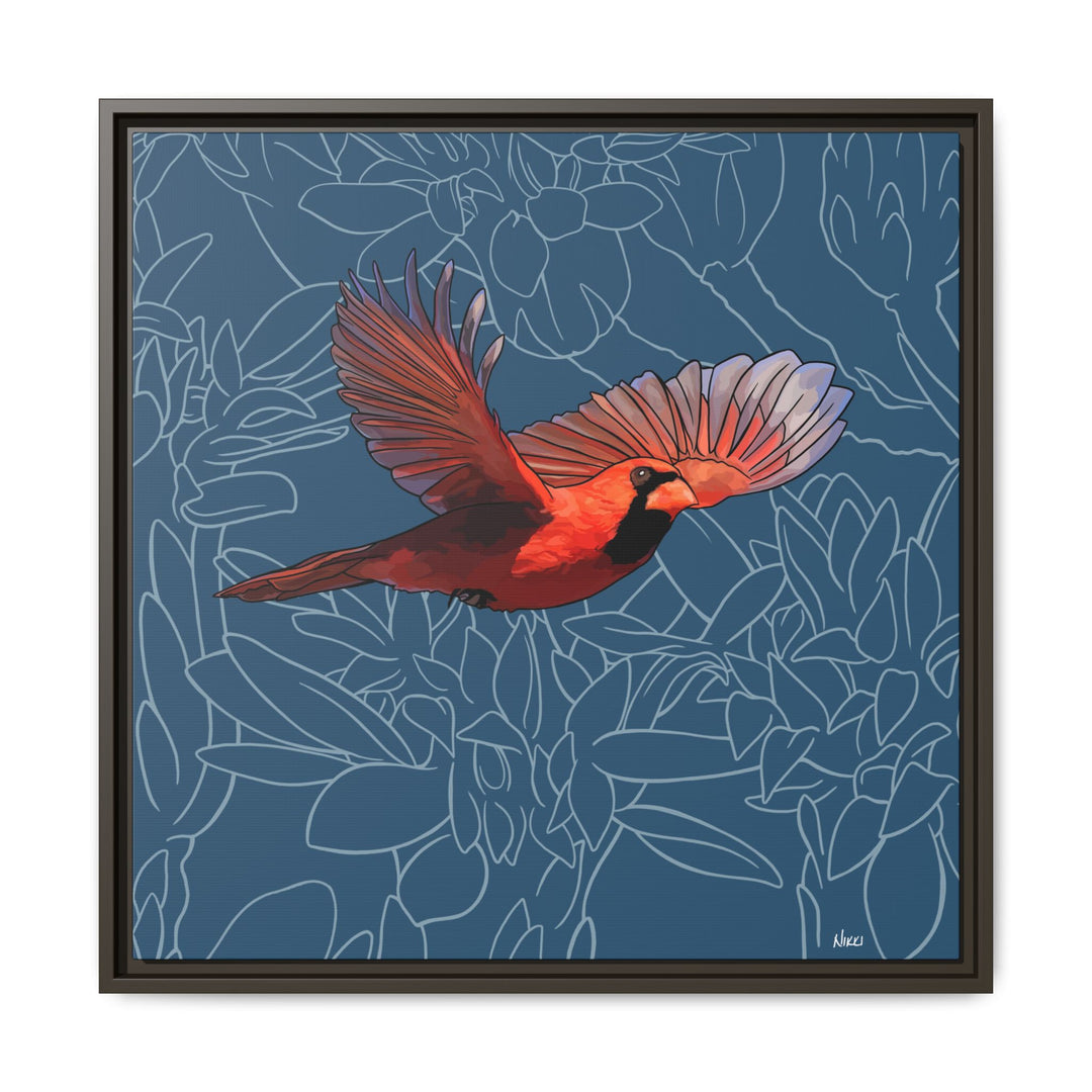 Northern Cardinal: Kentucky State Bird — Framed Canvas Print