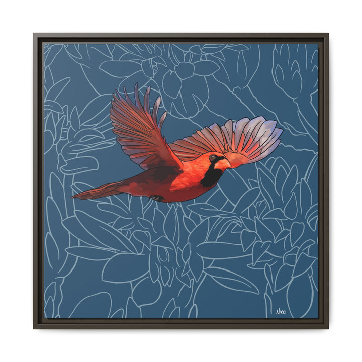 Northern Cardinal: Kentucky State Bird — Framed Canvas Print