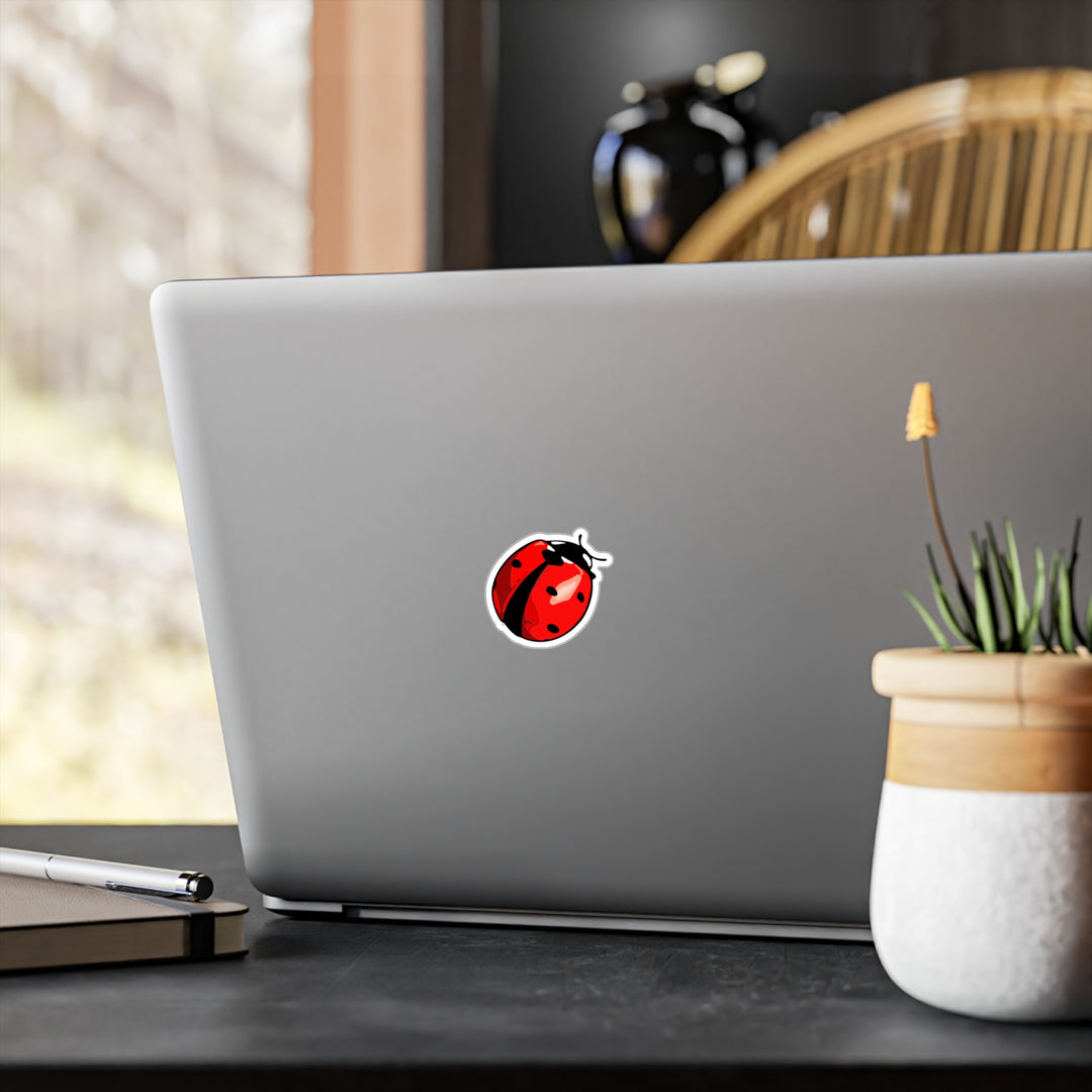 Ladybug Kiss-Cut Vinyl Sticker – Cute Red Insect Decal for Laptops, Water Bottles & Windows