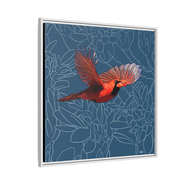 Northern Cardinal: Kentucky State Bird — Framed Canvas Print