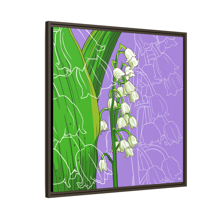 Lily of the Valley: May Birth Month Flower — Framed Canvas Print Wall Art