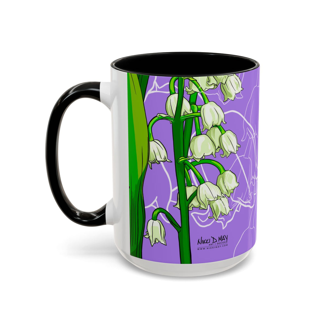 Lily of the Valley Ceramic Coffee Mug — May Birth Month Flower