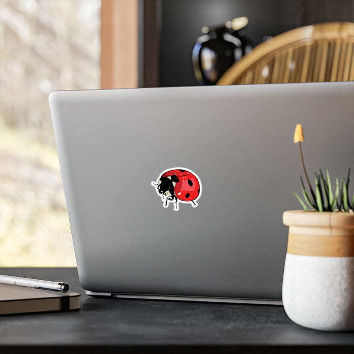 Ladybug Vinyl Sticker - Kiss-Cut Waterproof Decal for Laptops, Water Bottles & Windows