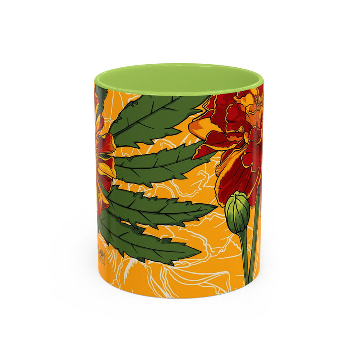 Marigold Ceramic Coffee Mug — October Birth Month Flower