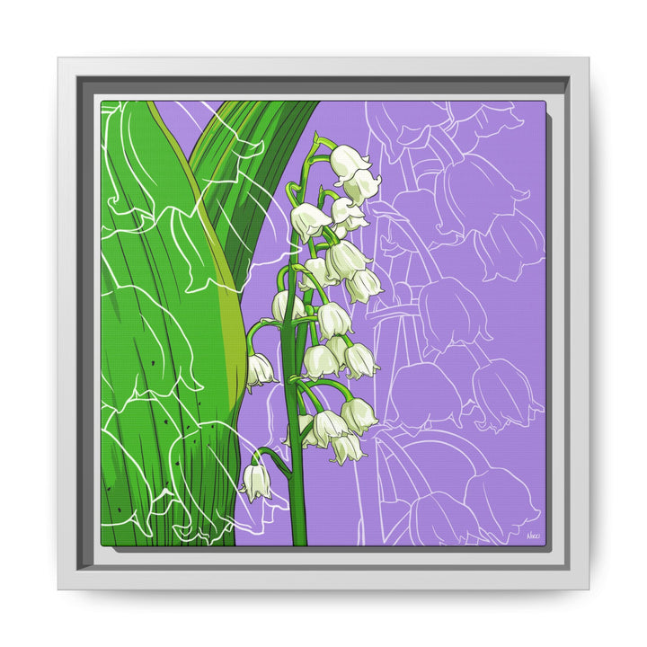 Lily of the Valley: May Birth Month Flower — Framed Canvas Print Wall Art