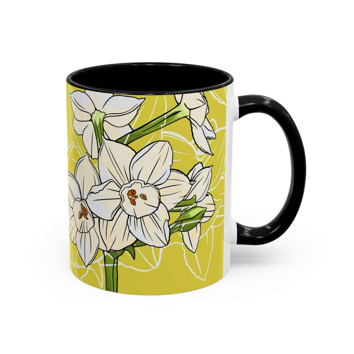 Paperwhite Ceramic Coffee Mug – December Birth Month Flower
