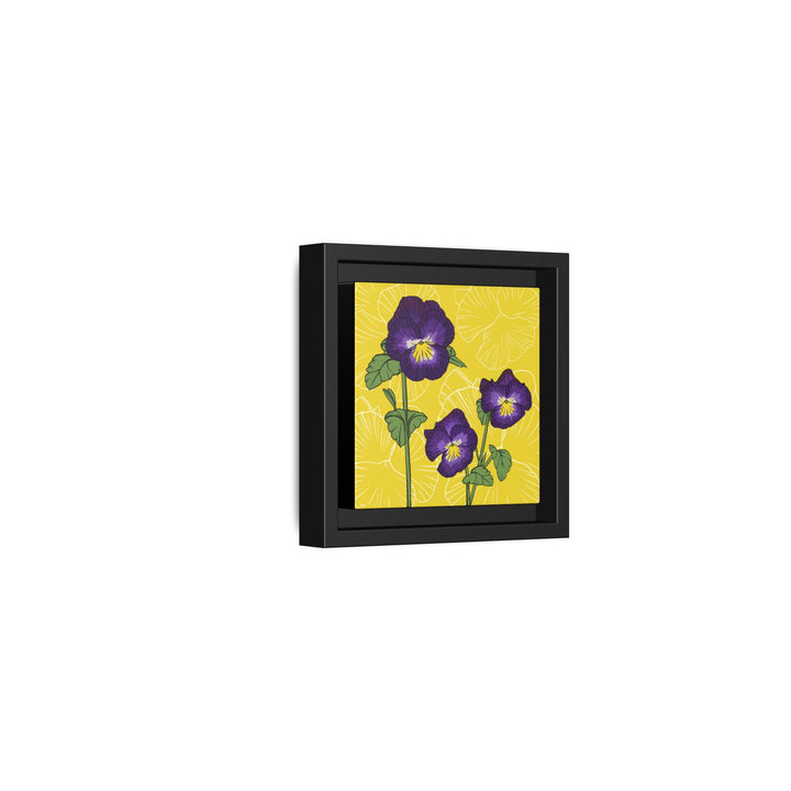 Violet: February Birth Month Flower — Framed Canvas Print Wall Art