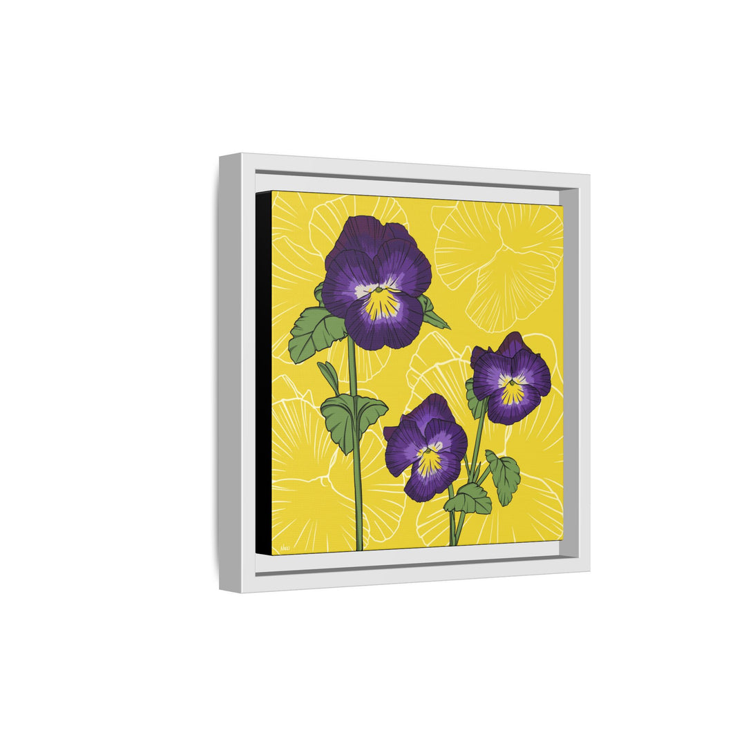 Violet: February Birth Month Flower — Framed Canvas Print Wall Art
