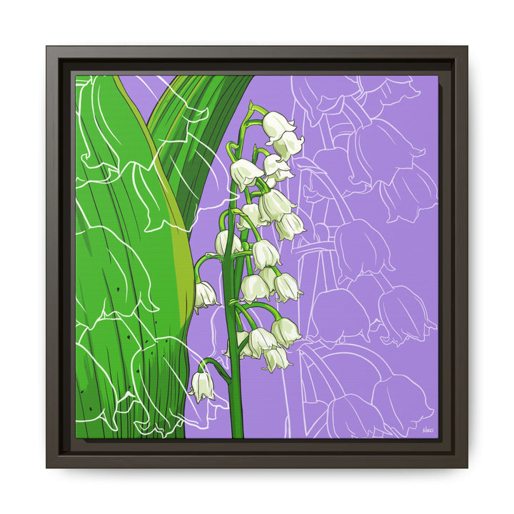 Lily of the Valley: May Birth Month Flower — Framed Canvas Print Wall Art