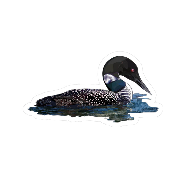 Loon Kiss-Cut Vinyl Decal — Waterproof Nature Sticker for Laptops & Water Bottles