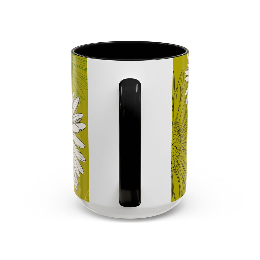 Daisy Ceramic Coffee Mug — April Birth Month Flower