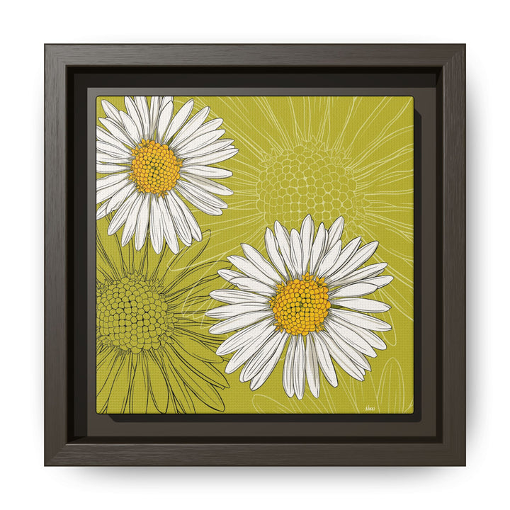 Daisy: April Birth Month Flower — Framed Canvas Print Wall Art