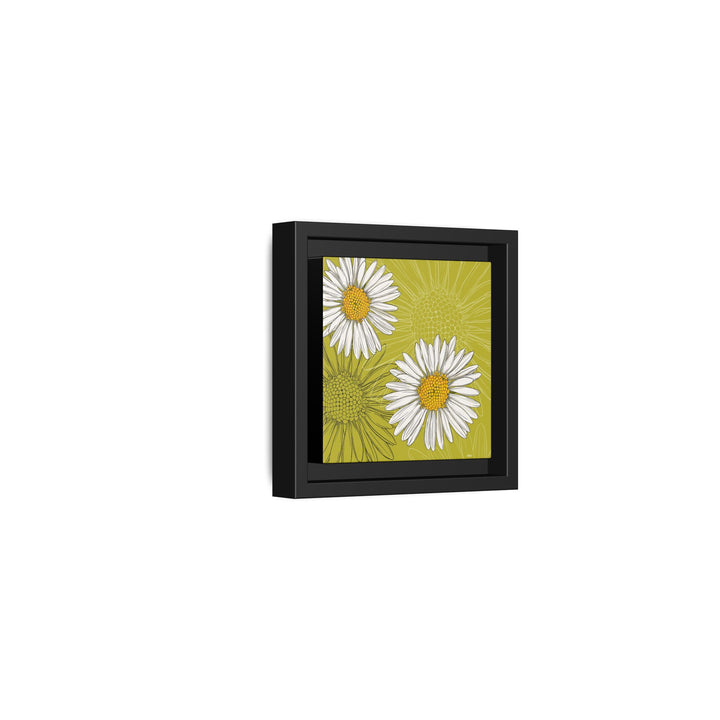 Daisy: April Birth Month Flower — Framed Canvas Print Wall Art