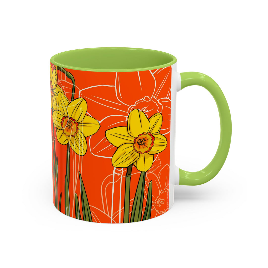 Daffodil Ceramic Coffee Mug — March Birth Month Flower