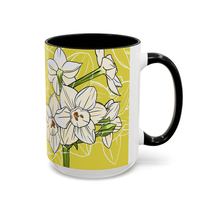 Paperwhite Ceramic Coffee Mug – December Birth Month Flower
