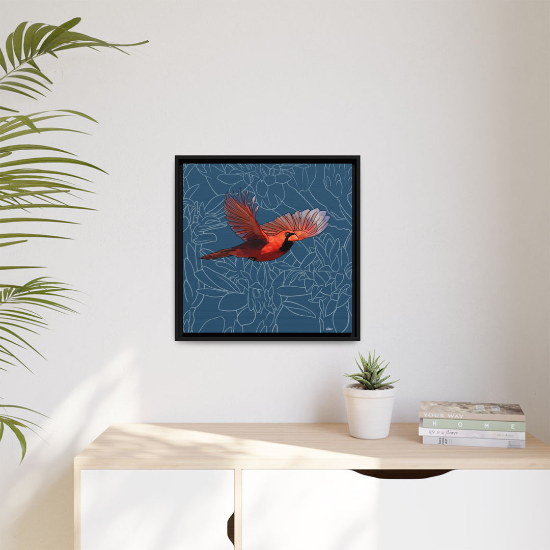 Northern Cardinal: Kentucky State Bird — Framed Canvas Print
