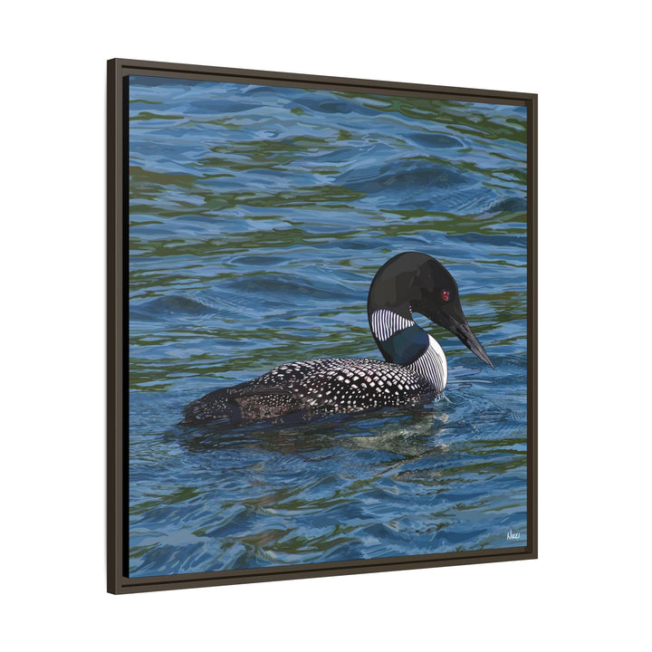 Common Loon: Minnesota State Bird — Framed Canvas Print Wall Art