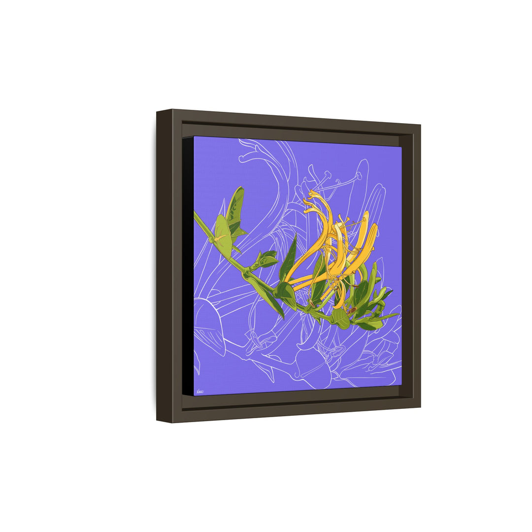 Honeysuckle: June Birth Month Flower — Framed Canvas Print Wall Art