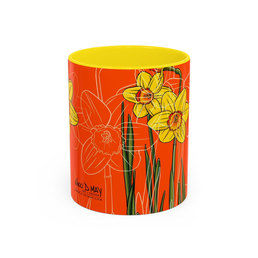 Daffodil Ceramic Coffee Mug — March Birth Month Flower