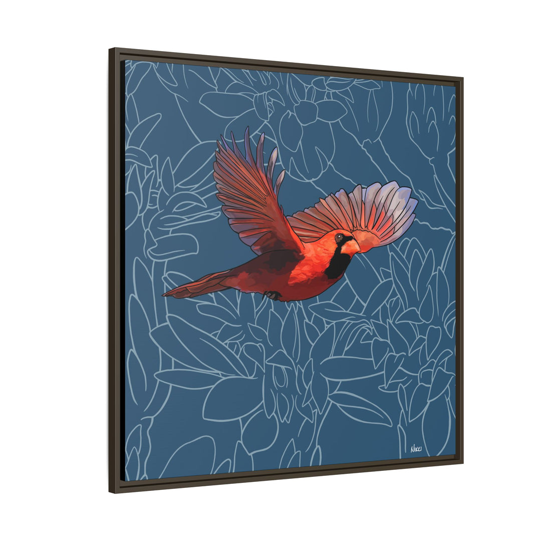 Northern Cardinal: Kentucky State Bird — Framed Canvas Print