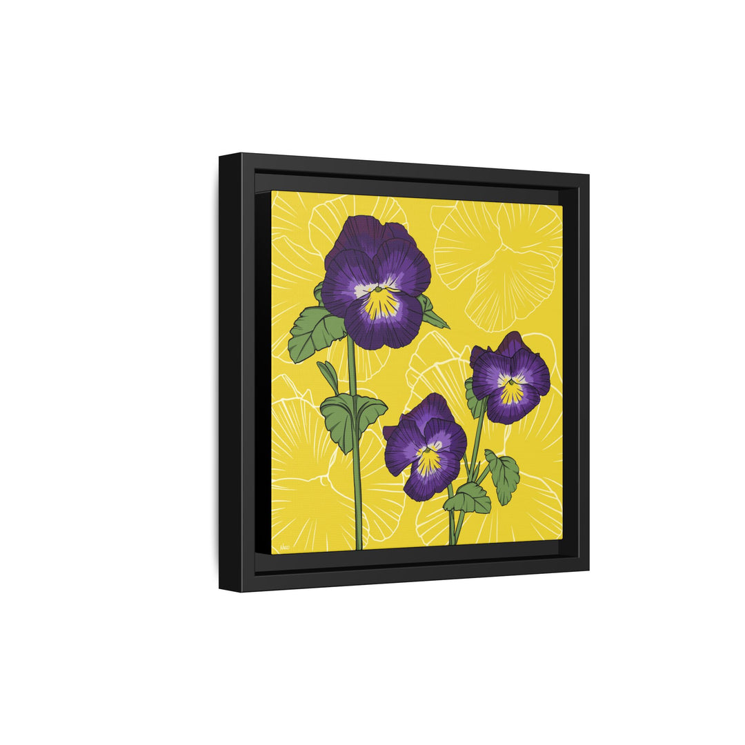Violet: February Birth Month Flower — Framed Canvas Print Wall Art